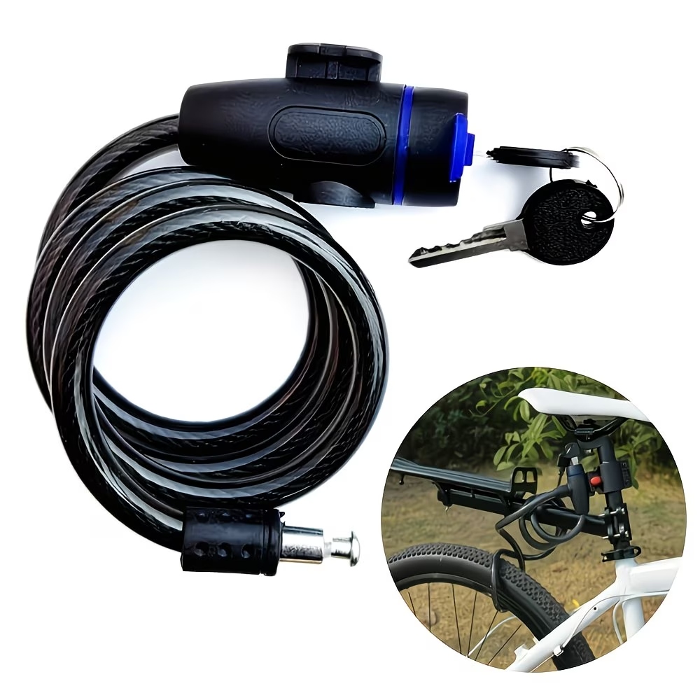 Heavy Equipment Keychain - Fietskabelslot, fietssleutelslot, zwaar anti-diefstal slot, mountainbike