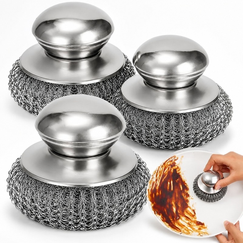 Heavy Equipment Scraper - Roestvrijstalen pottenborstel met handvat, zware metalen
