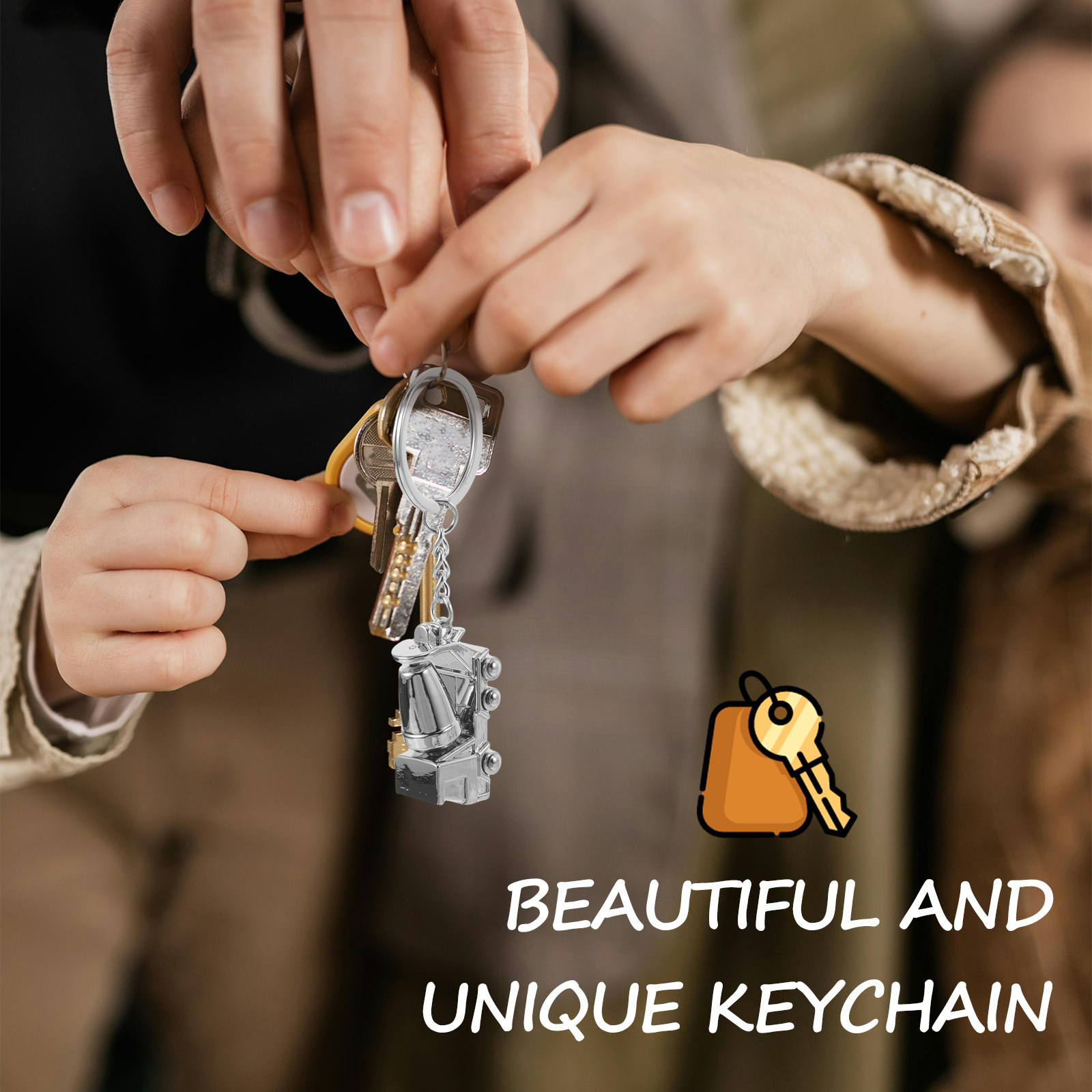 Sleutelhanger van een 3D-model - Heavy Equipment Keychain recensie en prijs